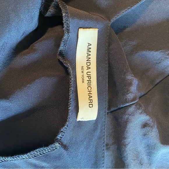 FINAL PRICE Amanda Uprichard 100% silk navy blue spaghetti strap cami size small - Picture 7 of 7